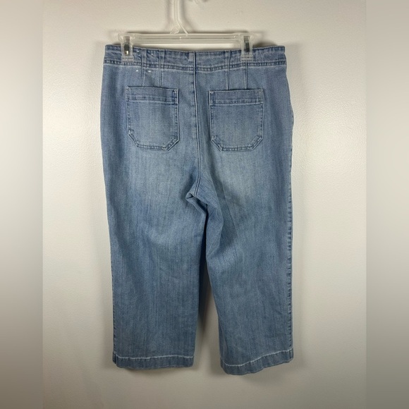 Talbots Blue Wide Leg Crop Jeans - Picture 3 of 6